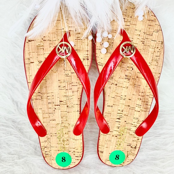 Michael Kors Shoes - ❤️NEW MICHAEL KORS❤️ SIZE 8 RED FLIP FLOPS